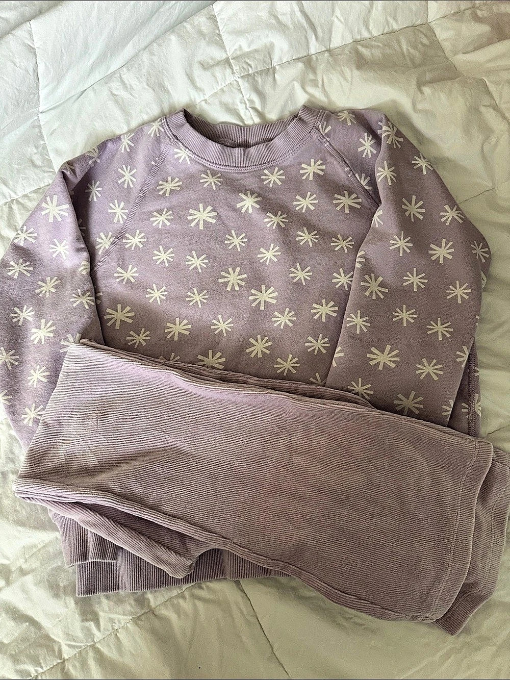 Hanna Andersson sweatshirt and bootcut legging Set sz 150/12
